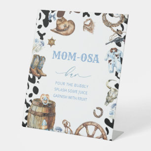 Signe De Table Aquarelle élégant Petit cowboy baby shower maman-