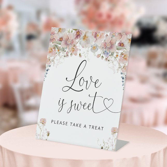 Signe De Table Aquarelle Fleur sauvage Purple Treat (Créateur téléchargé)