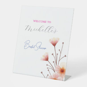 Signe De Table Aquarelle Fleurs Fête des mariées mignonne