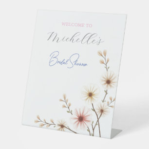 Signe De Table Aquarelle Fleurs Fête des mariées mignonne