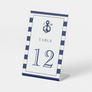 Signe De Table Aquarelle marine Ancre nautique Mariage de monogra