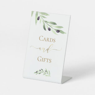 Signe De Table aquarelle olivier carte cadeau