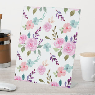 Signe De Table Aquarelle rose