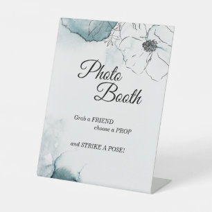 Signe De Table Aquarelle turquoise Croquis Mariage Photo Booth