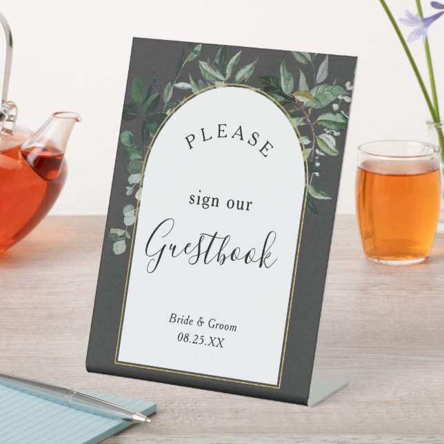 Signe De Table Arc boho moderne tendance Botanic Greenery livre d (In SItu)