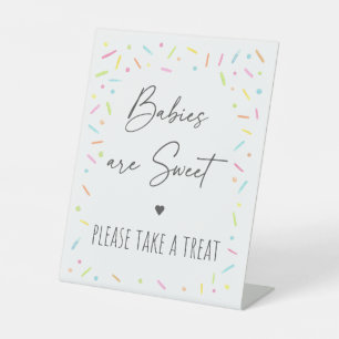 Signe De Table Arc en ciel Bébé Sprinkle Treat
