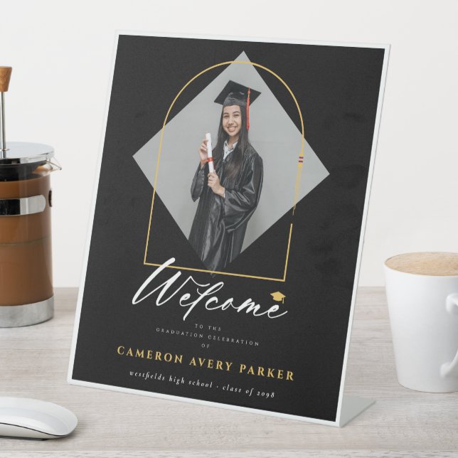 Signe De Table Arch Tassels Cadre Photo Graduation Party Bienvenu (In SItu)