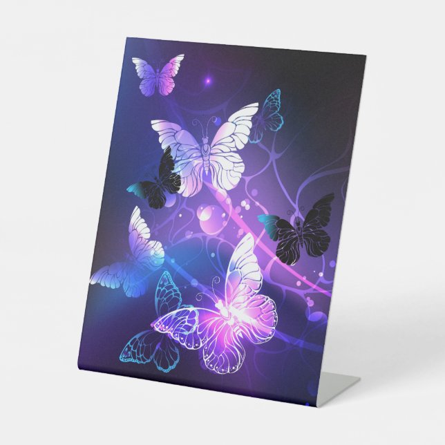Signe De Table Arrière - plan avec papillons de nuit (Recto)