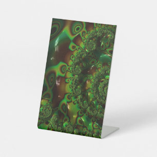 Signe De Table Art Abstrait et vert