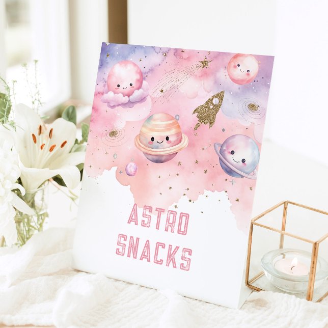 Signe De Table Astro Snacks Extérieur planètes fête d'anniversair (Créateur téléchargé)