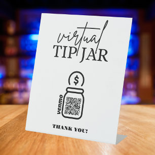 Signe De Table Astuce virtuelle Jar QR Code Astuce votre barman