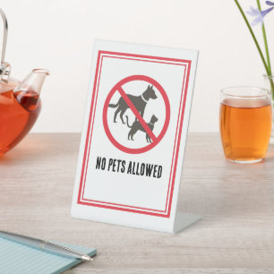 Signe De Table Aucun animal de compagnie admis