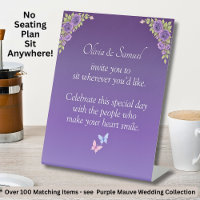 Aucun plan de table - Mariage Fleurs Mauve Violet