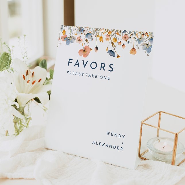 Signe De Table Audacieux mariage floral Faveurs (Créateur téléchargé)