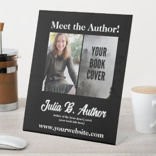 Signe De Table Auteur Noir Signature de livre ou Promotion lancem