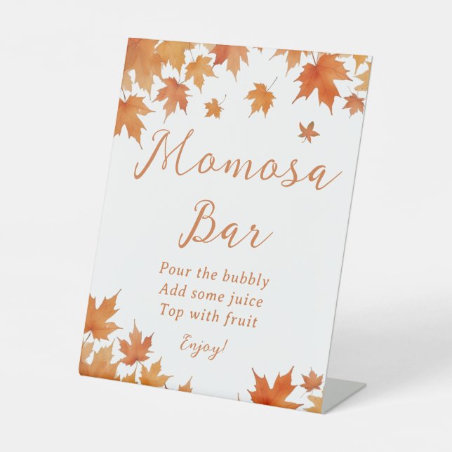 Signe De Table Automne Baby shower d'automne Momosa Bar (Recto)