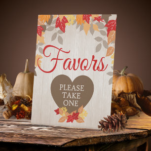 Signe De Table Automne Favoriser la mariée ou le Mariage