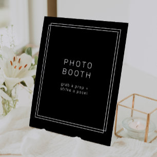 Signe De Table AVERA Black Mariage moderne Booth Photo