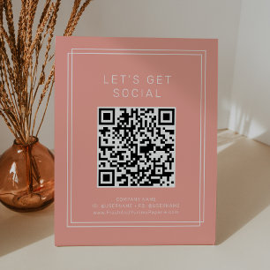 Signe De Table AVERY Minimal Blush Peach Let's Get Social Media