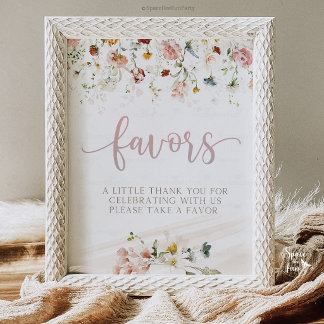 Signe De Table Baby in bloom baby shower favors