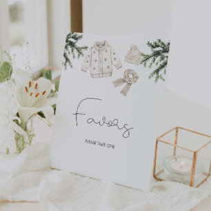 Signe De Table Baby It's Cold Outside Baby shower Favors