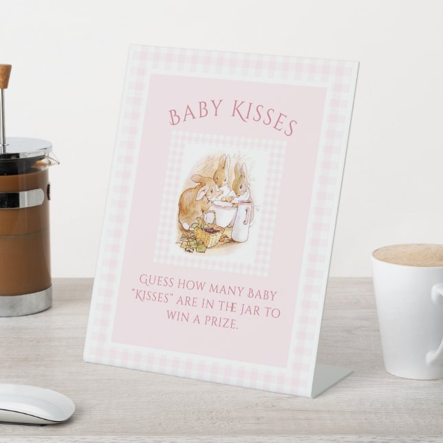 Signe De Table Baby shower Beatrix Potter Rose Cute (In SItu)