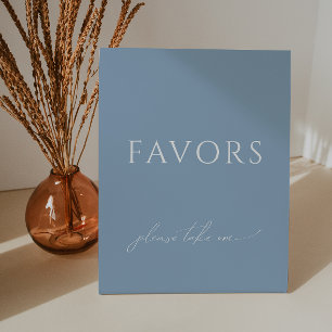 Signe De Table Baby shower bleu Dusty Whimsical Privilégie