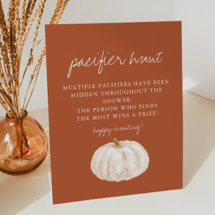 Signe De Table Baby shower Citrouille Boho Pacifique chasse jeu