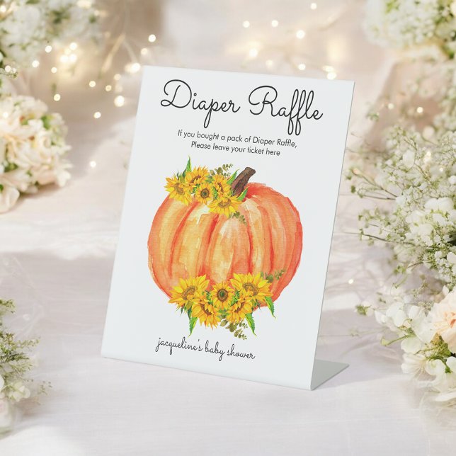 Signe De Table Baby shower citrouille de carafe (Créateur téléchargé)