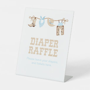Signe De Table Baby-Shower Cow-Boy Tirage de Couches