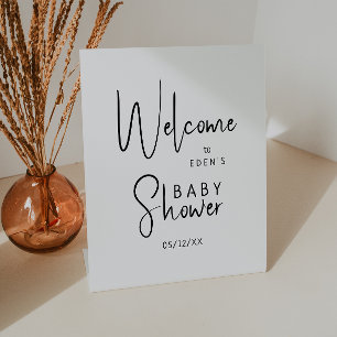 Signe De Table Baby shower d'accueil moderne et neutre
