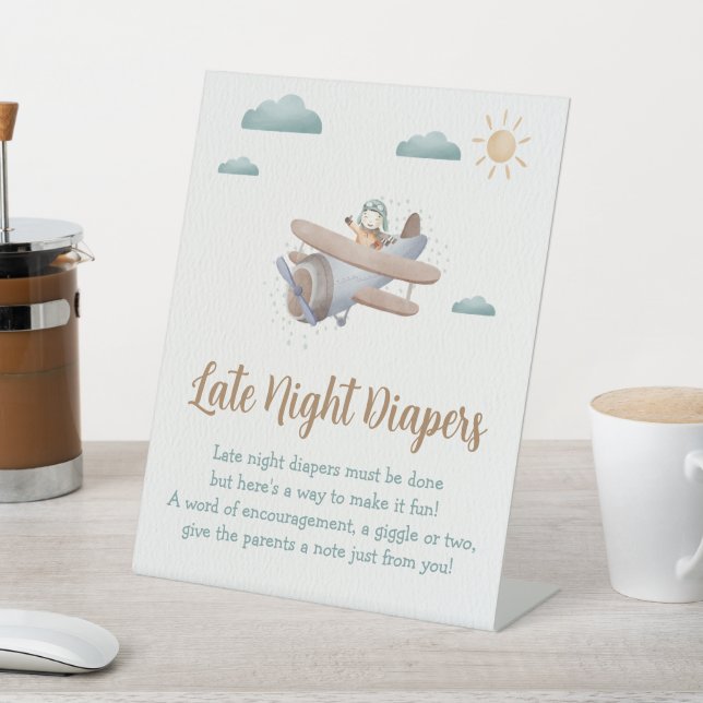 Signe De Table Baby shower d'avion Baby Game (In SItu)