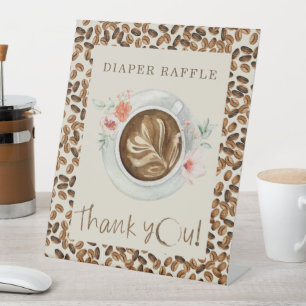 Signe De Table Baby shower de café Merci de  de fraise