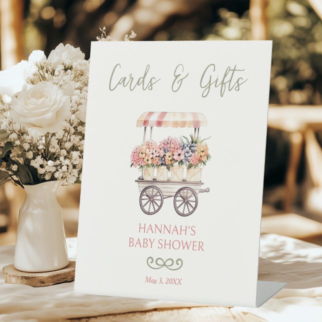 Signe De Table Baby shower de cartes et cadeaux cultivés localeme (Créateur téléchargé)