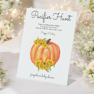 Signe De Table Baby shower de chasse citrouille Pacifique