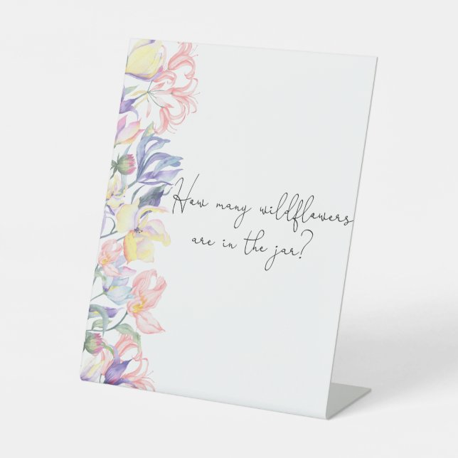 Signe De Table Baby shower de fleurs Devinez combien de fleurs sa (Recto)