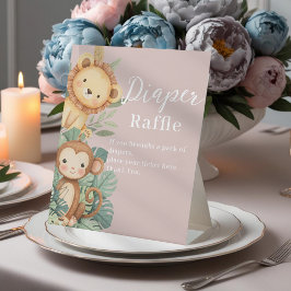 Signe De Table baby shower de tombola Jungle Safari Animaux