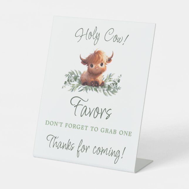 SIGNE DE TABLE BABY SHOWER DES COUPLES MODERNES DE HOW HIGHLAND (Recto)
