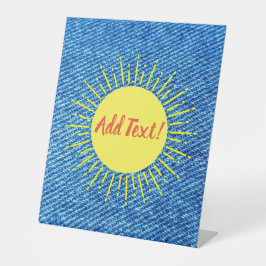 Signe De Table Baby shower d'impression Sunshine Denim personnali