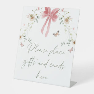 Signe De Table Baby Shower Fille Papillon Petite Fleur Sauvage