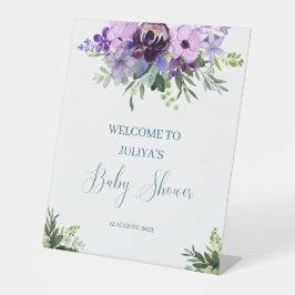 Signe De Table baby shower fleuri accueil