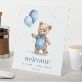 Signe De Table Baby shower Garçon Teddy Bear