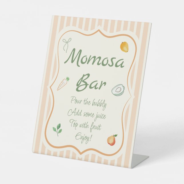 Signe De Table Baby shower local Momosa Bar (Recto)