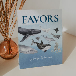 Signe De Table Baby shower moderne de l'Océan Rustique Faveurs