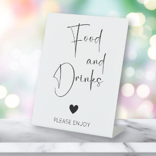 Signe De Table Baby shower moderne de restauration et de boissons