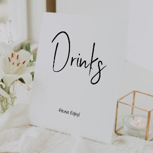Signe De Table Baby shower Neutre Simple Et Moderne Boissons