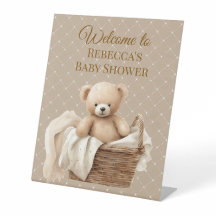 Baby Shower Ours en peluche marron Neutre