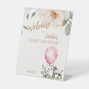 Signe De Table baby shower "Sweet Little Lamb" Bienvenue