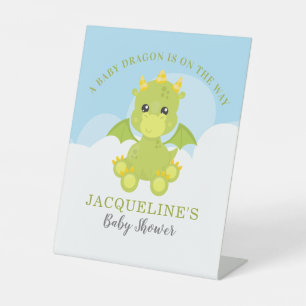 Signe De Table Baby shower Whimsical Boy Dragon