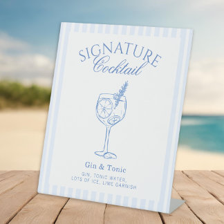 Signe De Table Bachelorette Côtière Signature Cocktail